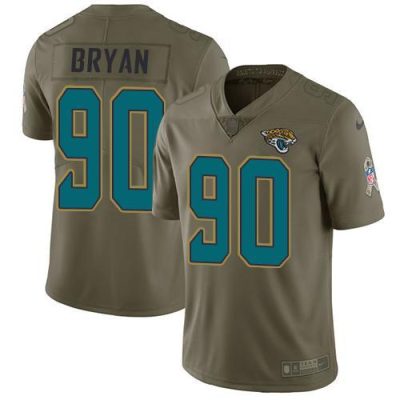 Nike Jacksonville Jaguars #90 Taven Bryan Olive Stitched NFL Limited 2017 Salute To Service Jersey