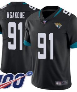 Nike Jacksonville Jaguars #91 Yannick Ngakoue Black Team Color Stitched NFL 100th Season Vapor Limited Jersey