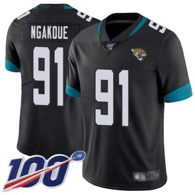 Nike Jacksonville Jaguars #91 Yannick Ngakoue Black Team Color Stitched NFL 100th Season Vapor Limited Jersey