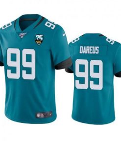 Nike Jacksonville Jaguars #99 Marcell Dareus Teal 25th Anniversary Vapor Limited Stitched NFL 100th Season Jersey