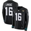 Nike Jaguars #16 Trevor Lawrence Black Team Color Stitched NFL Limited Therma Long Sleeve Jersey