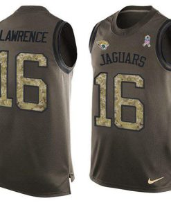 Nike Jaguars #16 Trevor Lawrence Green Stitched NFL Limited Salute To Service Tank Top Jersey