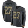 Nike Jaguars #27 Leonard Fournette Anthracite Salute To Service Stitched NFL Limited Therma Long Sleeve Jersey
