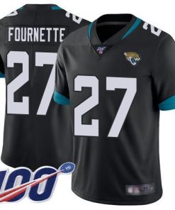 Nike Jaguars #27 Leonard Fournette Black Team Color Stitched NFL 100th Season Vapor Limited Jersey