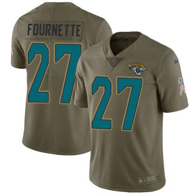 Nike Jaguars #27 Leonard Fournette Olive Stitched NFL Limited 2017 Salute To Service Jersey