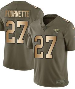 Nike Jaguars #27 Leonard Fournette Olive/Gold Stitched NFL Limited 2017 Salute To Service Jersey