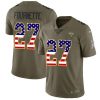 Nike Jaguars #27 Leonard Fournette Olive/USA Flag Stitched NFL Limited 2017 Salute To Service Jersey