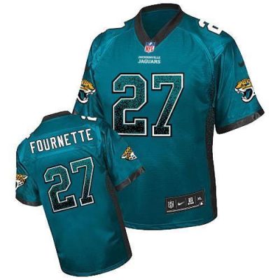Nike Jaguars #27 Leonard Fournette Teal Green Alternate Stitched NFL Elite Drift Fashion Jersey