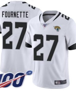 Nike Jaguars #27 Leonard Fournette White Stitched NFL 100th Season Vapor Limited Jersey