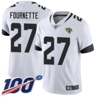 Nike Jaguars #27 Leonard Fournette White Stitched NFL 100th Season Vapor Limited Jersey