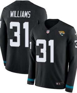 Nike Jaguars #31 Darious Williams Black Team Color Stitched NFL Limited Therma Long Sleeve Jersey