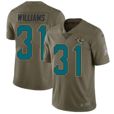 Nike Jaguars #31 Darious Williams Olive Stitched NFL Limited 2017 Salute To Service Jersey
