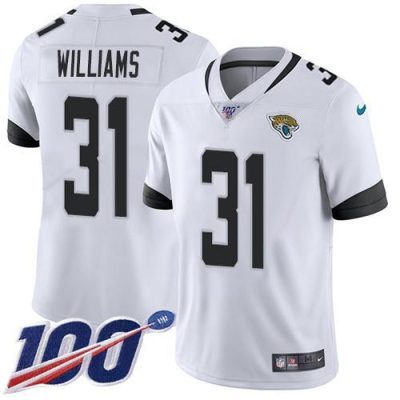 Nike Jaguars #31 Darious Williams White Stitched NFL 100th Season Vapor Limited Jersey