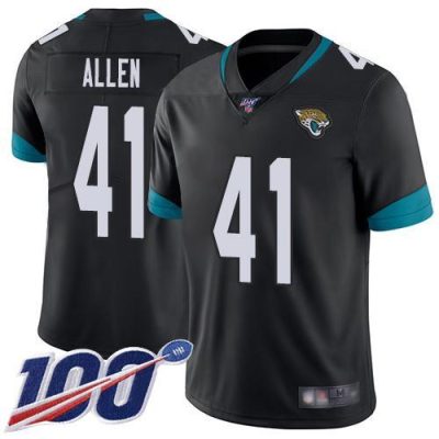 Nike Jaguars #41 Josh Allen Black Team Color Stitched NFL 100th Season Vapor Limited Jersey