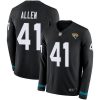 Nike Jaguars #41 Josh Allen Black Team Color Stitched NFL Limited Therma Long Sleeve Jersey