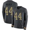 Nike Jaguars #44 Travon Walker Anthracite Salute To Service Stitched NFL Limited Therma Long Sleeve Jersey
