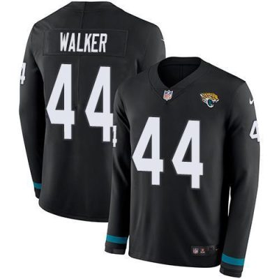 Nike Jaguars #44 Travon Walker Black Team Color Stitched NFL Limited Therma Long Sleeve Jersey