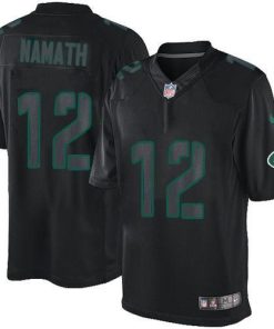 Nike Jets #12 Joe Namath Black Stitched NFL Impact Limited Jersey