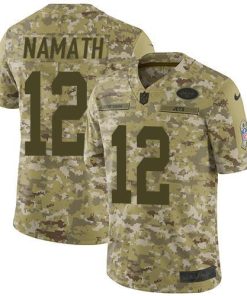 Nike Jets #12 Joe Namath Camo Stitched NFL Limited 2018 Salute To Service Jersey