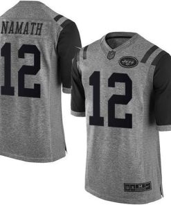 Nike Jets #12 Joe Namath Gray Stitched NFL Limited Gridiron Gray Jersey