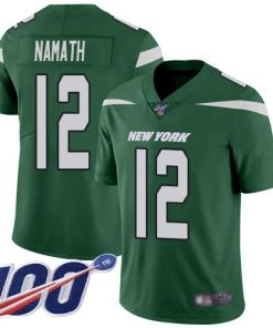 Nike Jets #12 Joe Namath Green Team Color Stitched NFL 100th Season Vapor Limited Jersey