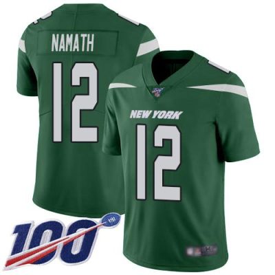 Nike Jets #12 Joe Namath Green Team Color Stitched NFL 100th Season Vapor Limited Jersey