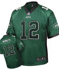Nike Jets #12 Joe Namath Green Team Color Stitched NFL Elite Drift Fashion Jersey