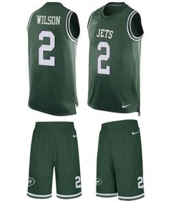 Nike Jets #2 Zach Wilson Green Team Color Stitched NFL Limited Tank Top Suit Jersey
