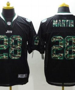 Nike Jets #28 Curtis Martin Black Stitched NFL Elite Camo Fashion Jersey