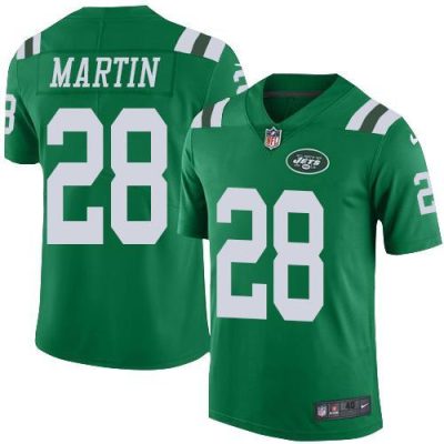 Nike Jets #28 Curtis Martin Green Stitched NFL Elite Rush Jersey