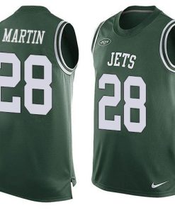 Nike Jets #28 Curtis Martin Green Team Color Stitched NFL Limited Tank Top Jersey