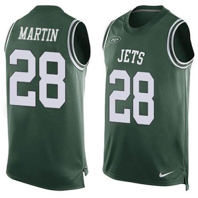 Nike Jets #28 Curtis Martin Green Team Color Stitched NFL Limited Tank Top Jersey