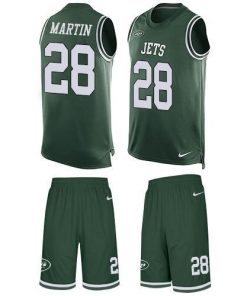 Nike Jets #28 Curtis Martin Green Team Color Stitched NFL Limited Tank Top Suit Jersey
