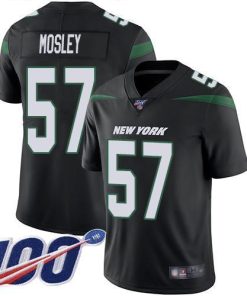 Nike Jets #57 C.J. Mosley Black Alternate Stitched NFL 100th Season Vapor Limited Jersey