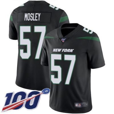 Nike Jets #57 C.J. Mosley Black Alternate Stitched NFL 100th Season Vapor Limited Jersey