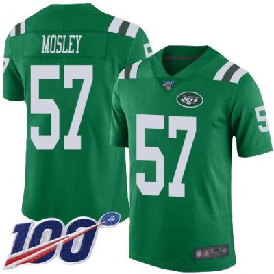 Nike Jets #57 C.J. Mosley Green Stitched NFL Limited Rush 100th Season Jersey