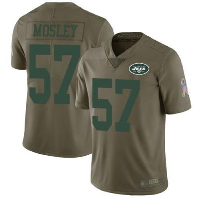 Nike Jets #57 C.J. Mosley Olive Stitched NFL Limited 2017 Salute To Service Jersey