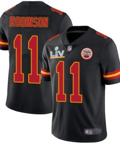 Nike Kansas City Chiefs #11 Demarcus Robinson Black Super Bowl LV Bound Stitched NFL Limited Rush Jersey