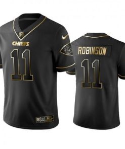 Nike Kansas City Chiefs #11 Demarcus Robinson Black Golden Limited Edition Stitched NFL Jersey