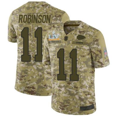 Nike Kansas City Chiefs #11 Demarcus Robinson Camo Super Bowl LV Bound Stitched NFL Limited 2018 Salute To Service Jersey