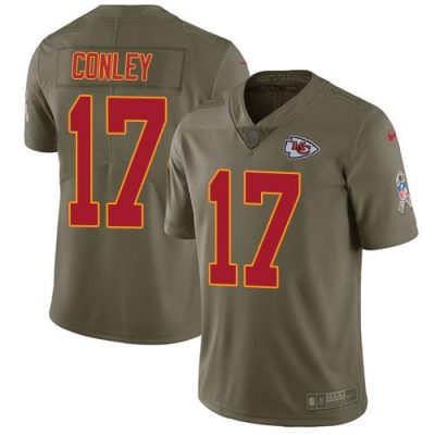 Nike Kansas City Chiefs #17 Chris Conley Olive Stitched NFL Limited 2017 Salute To Service Jersey