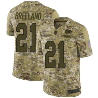 Nike Kansas City Chiefs #21 Bashaud Breeland Camo Stitched NFL Limited 2018 Salute To Service Jersey
