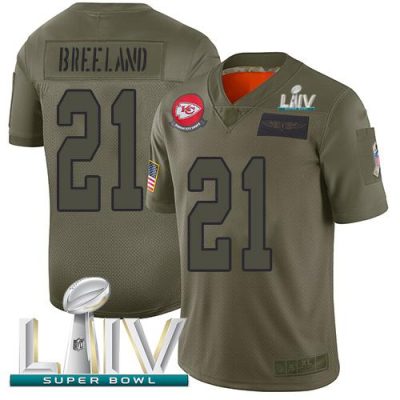 Nike Kansas City Chiefs #21 Bashaud Breeland Camo Super Bowl LIV 2020 Stitched NFL Limited 2019 Salute To Service Jersey