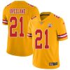 Nike Kansas City Chiefs #21 Bashaud Breeland Gold Stitched NFL Limited Inverted Legend Jersey