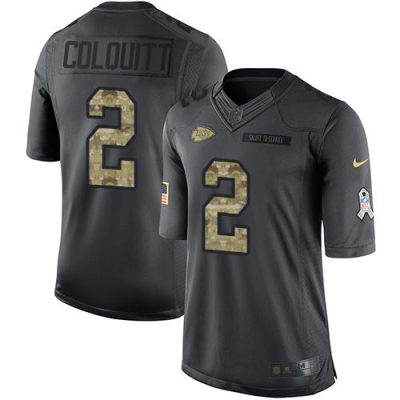 Nike Kansas City Chiefs #2 Dustin Colquitt Black Stitched NFL Limited 2016 Salute to Service Jersey