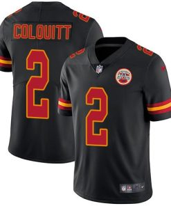 Nike Kansas City Chiefs #2 Dustin Colquitt Black Stitched NFL Limited Rush Jersey