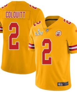 Nike Kansas City Chiefs #2 Dustin Colquitt Gold Super Bowl LV Bound Stitched NFL Limited Inverted Legend Jersey