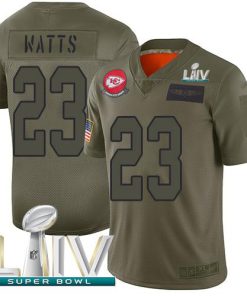 Nike Kansas City Chiefs #23 Armani Watts Camo Super Bowl LIV 2020 Stitched NFL Limited 2019 Salute To Service Jersey