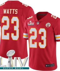 Nike Kansas City Chiefs #23 Armani Watts Red Super Bowl LIV 2020 Team Color Stitched NFL Vapor Untouchable Limited Jersey
