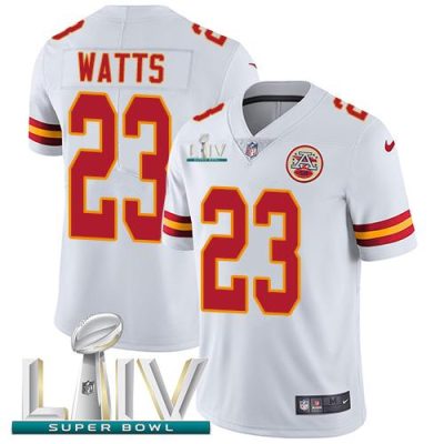 Nike Kansas City Chiefs #23 Armani Watts White Super Bowl LIV 2020 Stitched NFL Vapor Untouchable Limited Jersey